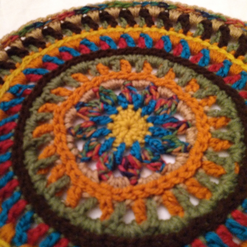 Handmade crochet mandala